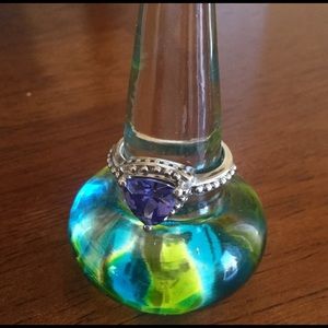 Tanzanite Colored Stone Sterling Silver Ring